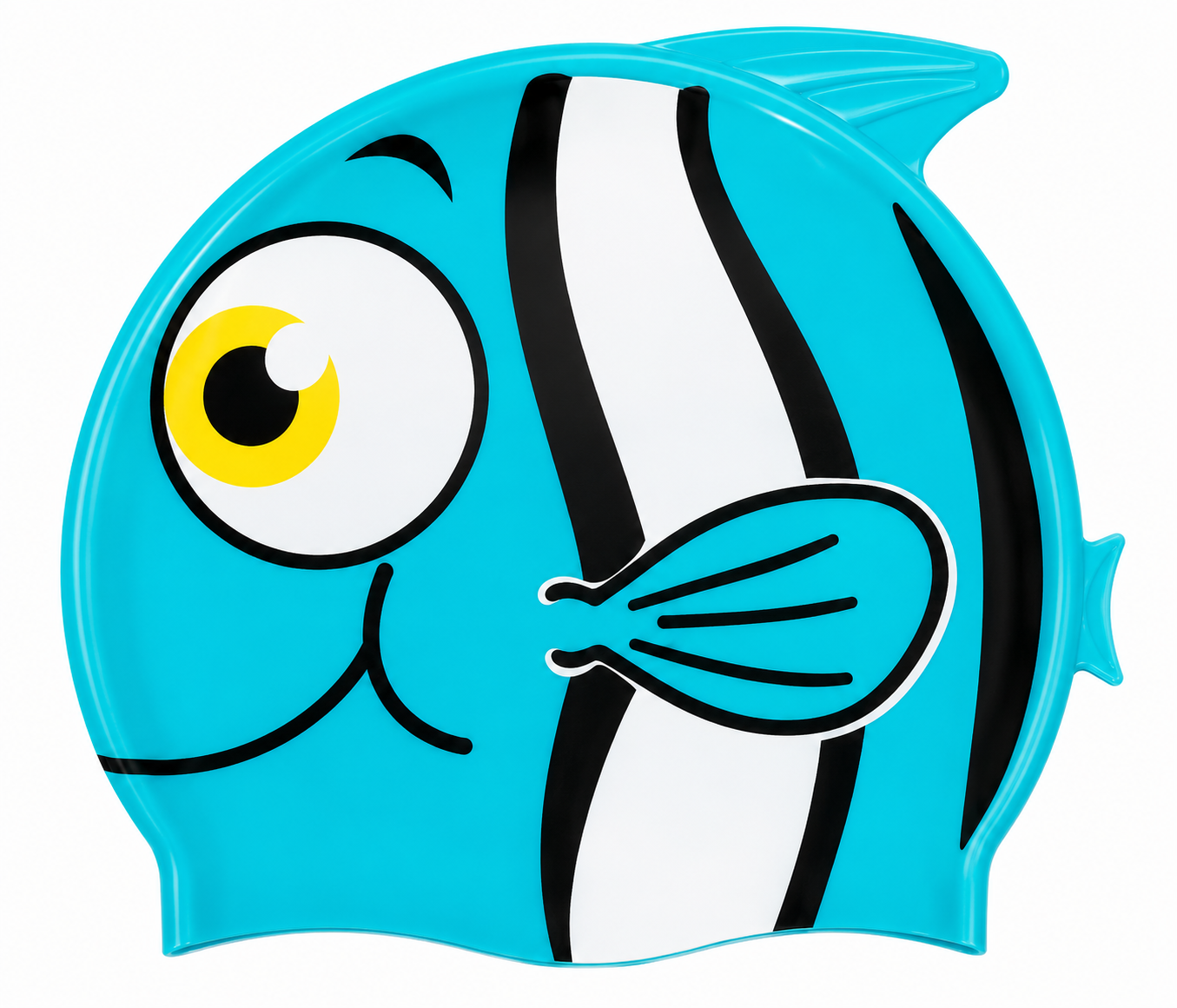 Gorra de Natación Infantil (diseño peces) - Rosado