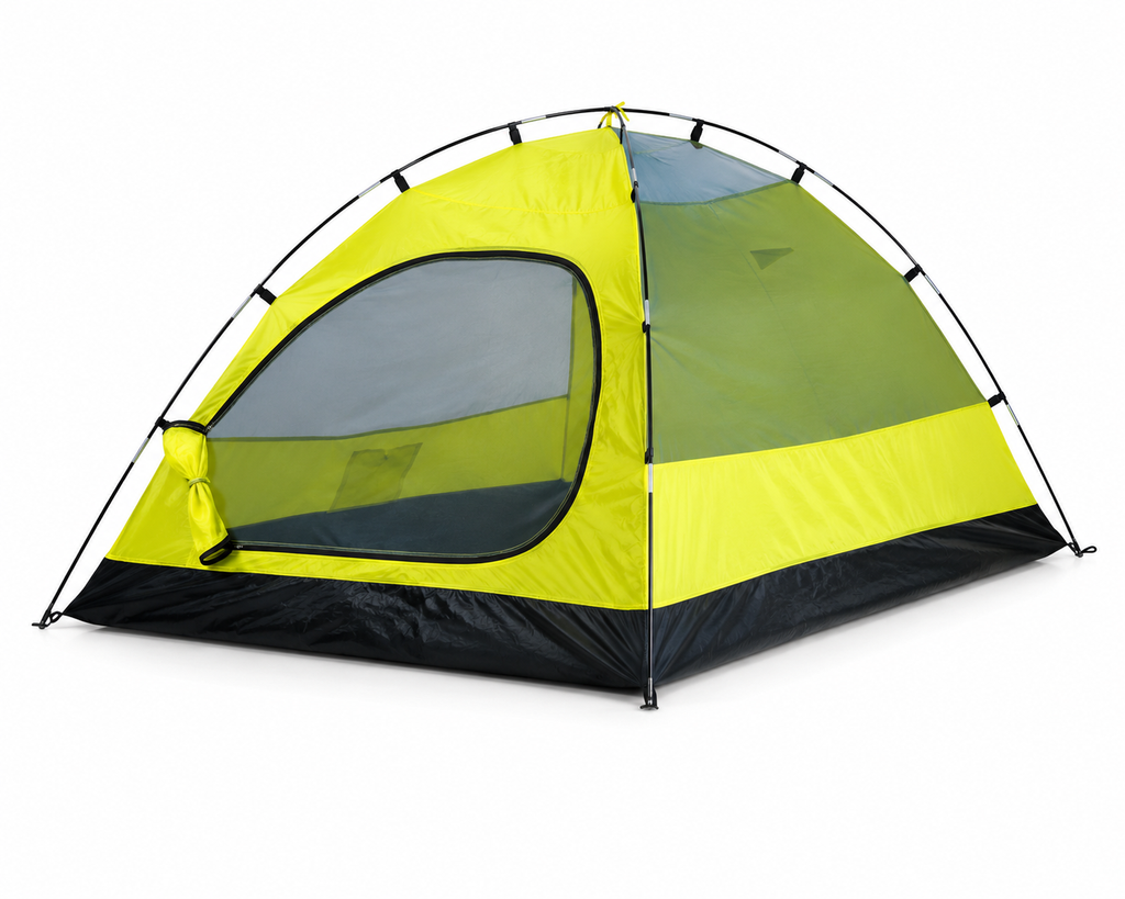 Carpa Hawapi Wasi 2 Personas con Sobretecho – Verde Flúor