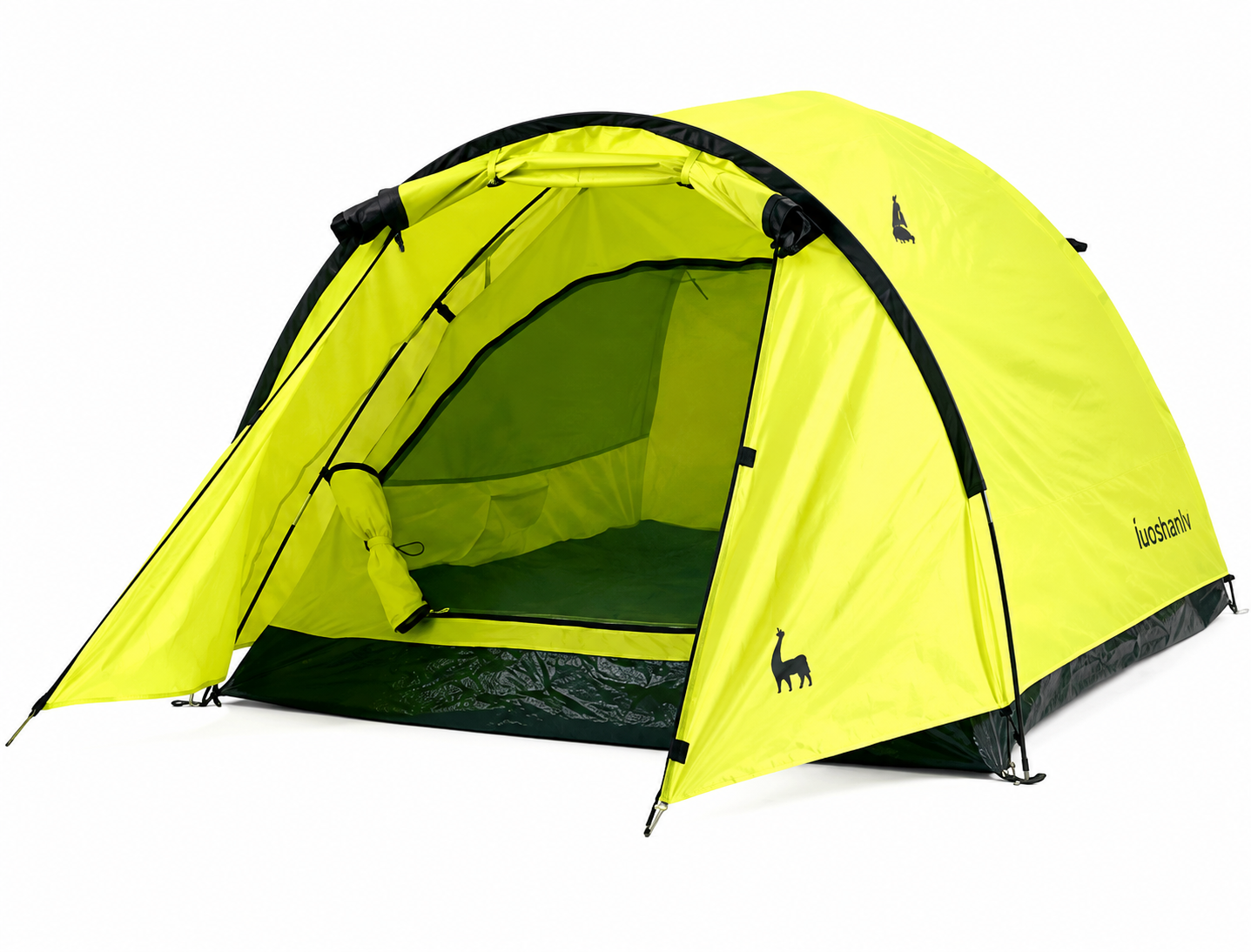 Carpa Hawapi Wasi 2 Personas con Sobretecho – Verde Flúor