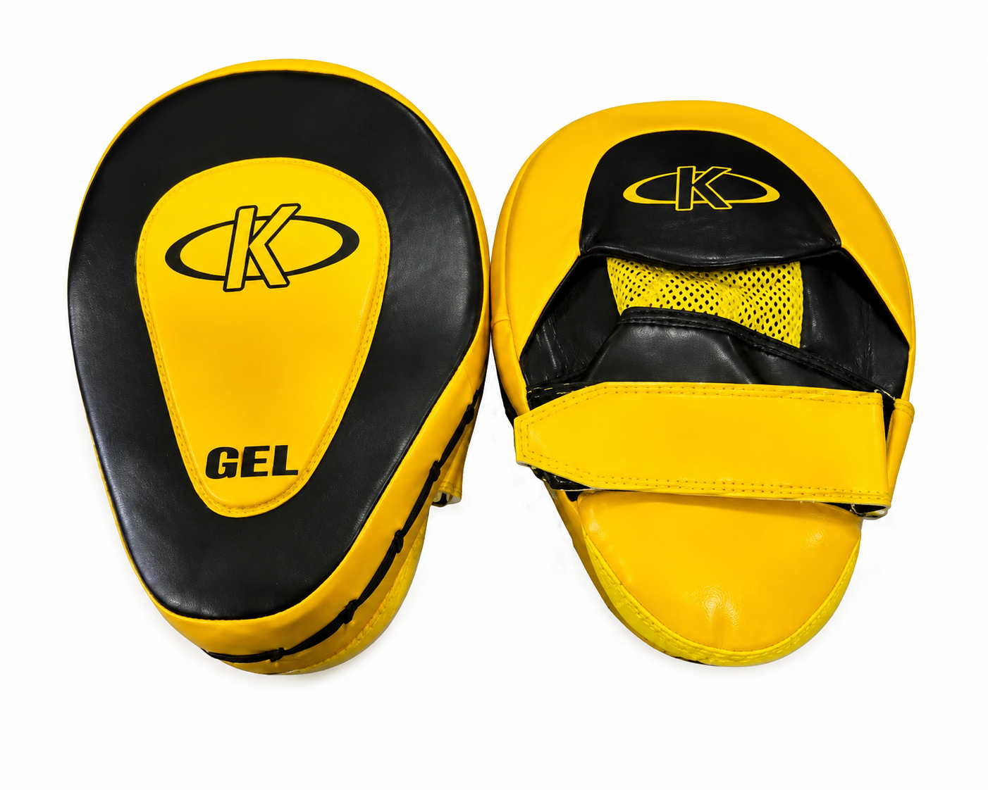 Par de Focos de Boxeo con Gel – Negro y Amarillo